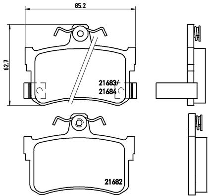 A.B.S. P 28 027 BREMBO Bremsbelagsatz, Scheibenbremse